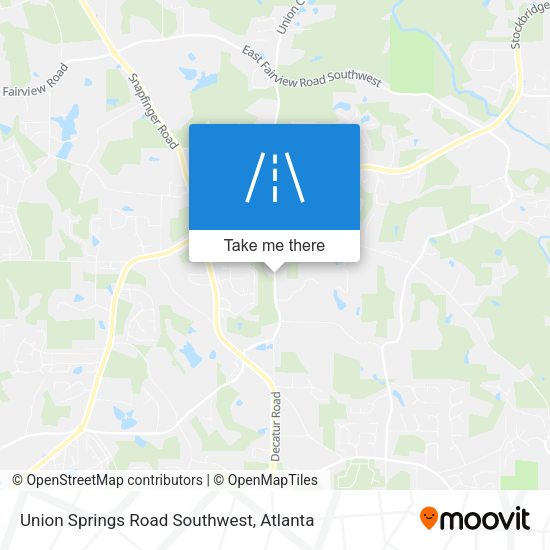 Mapa de Union Springs Road Southwest