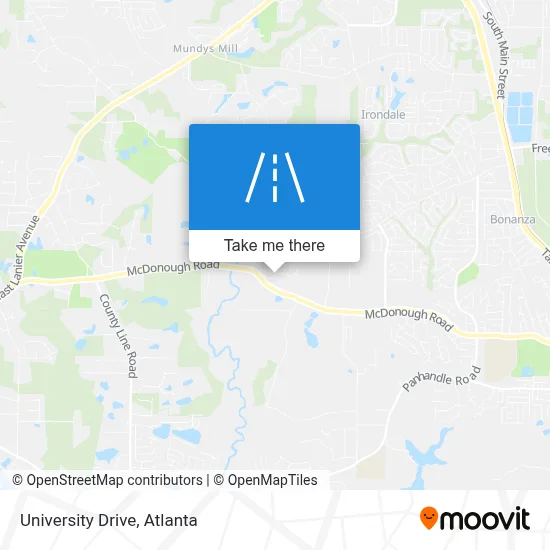 University Drive map