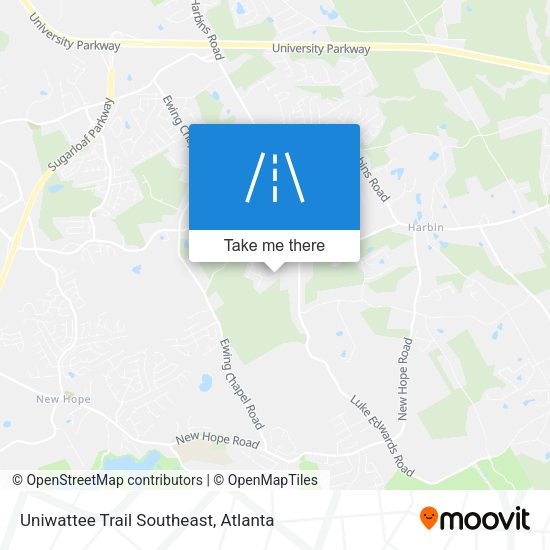 Mapa de Uniwattee Trail Southeast