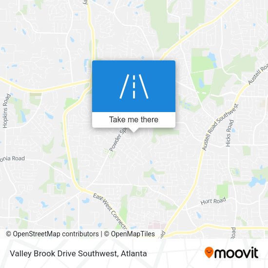 Valley Brook Drive Southwest map