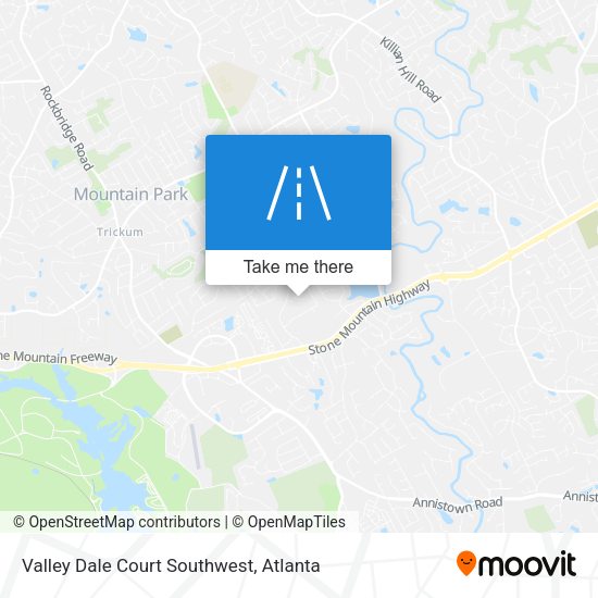 Valley Dale Court Southwest map