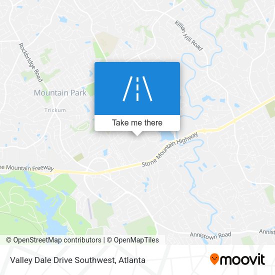 Valley Dale Drive Southwest map