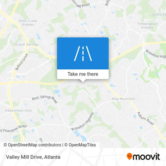Valley Mill Drive map