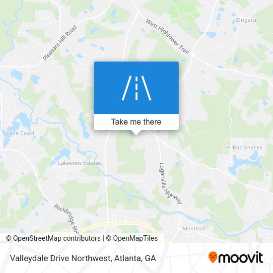 Valleydale Drive Northwest map