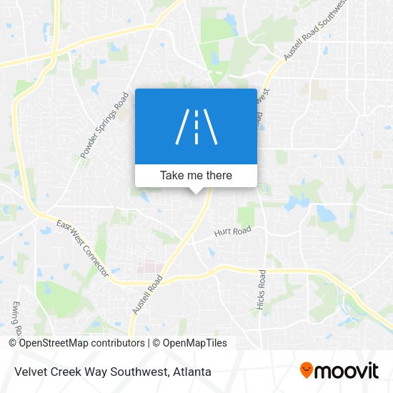 Velvet Creek Way Southwest map