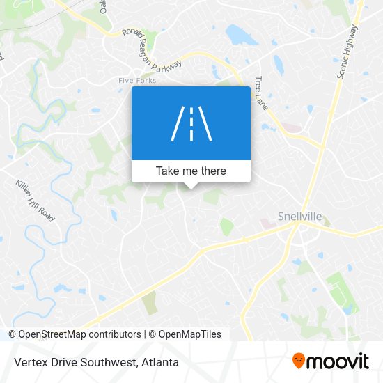 Vertex Drive Southwest map