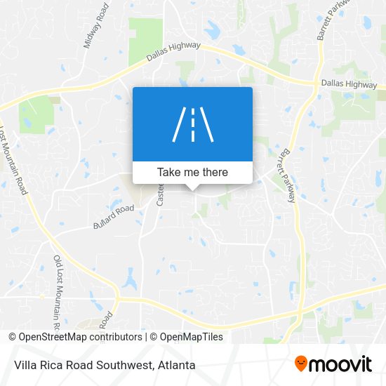 Villa Rica Road Southwest map