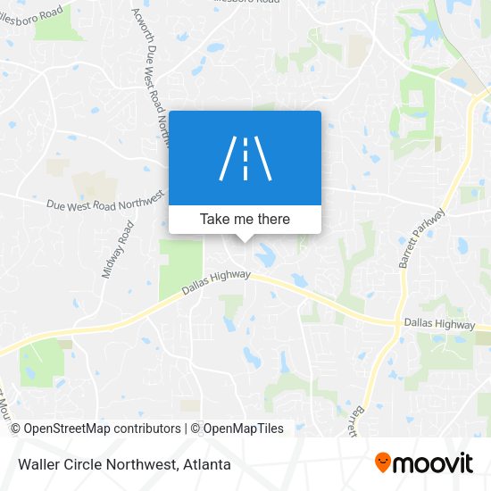 Waller Circle Northwest map