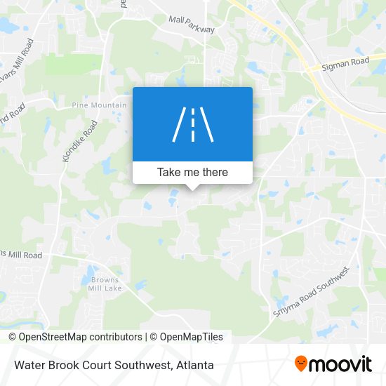 Water Brook Court Southwest map