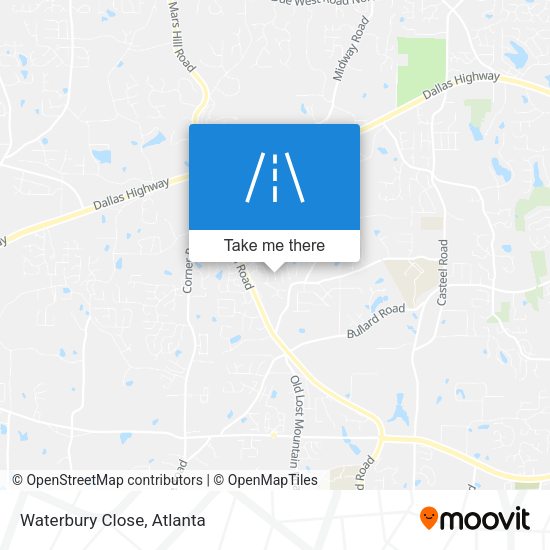Mapa de Waterbury Close