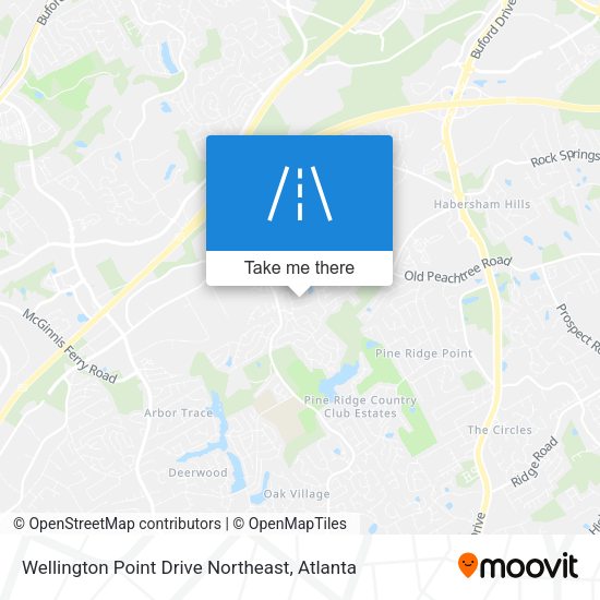 Wellington Point Drive Northeast map