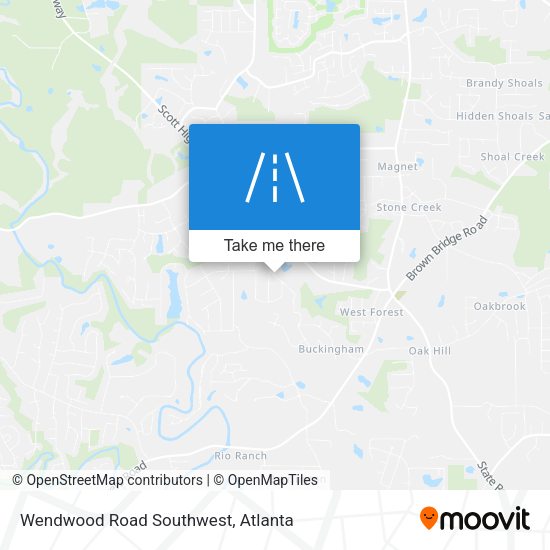Wendwood Road Southwest map