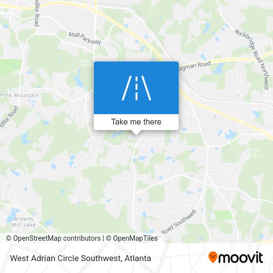 West Adrian Circle Southwest map