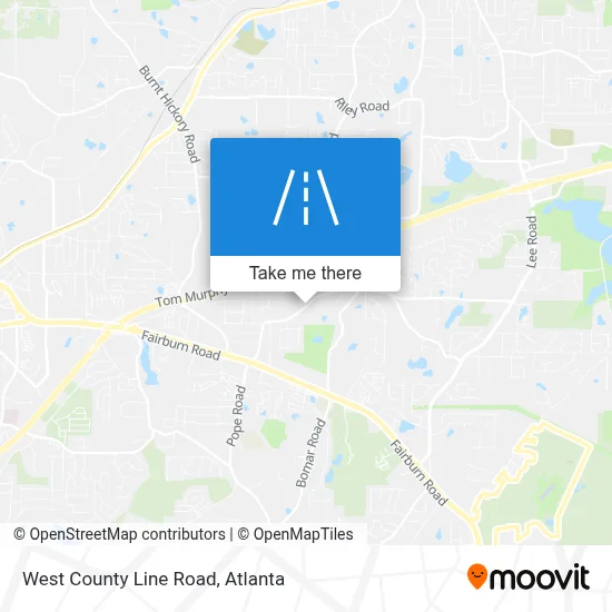 West County Line Road map