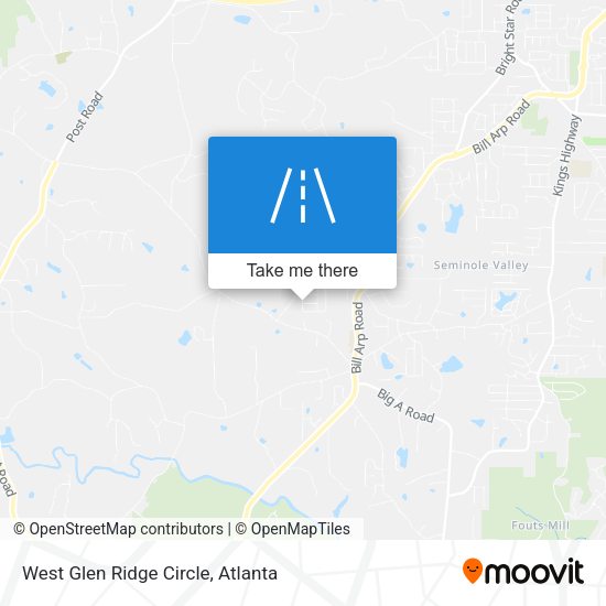 West Glen Ridge Circle map