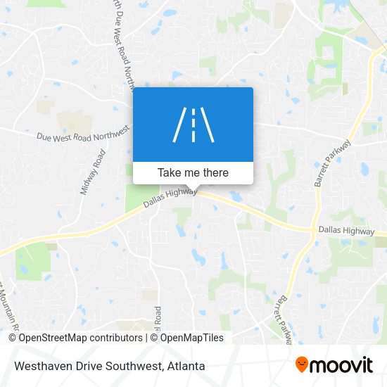 Mapa de Westhaven Drive Southwest