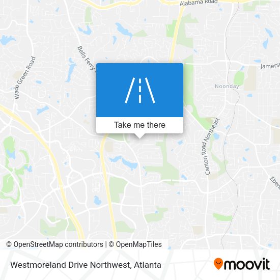 Westmoreland Drive Northwest map