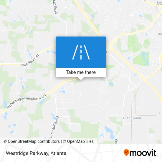 Mapa de Westridge Parkway