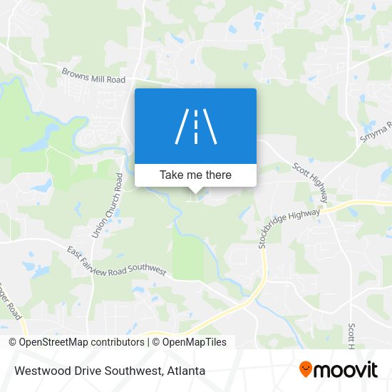 Westwood Drive Southwest map