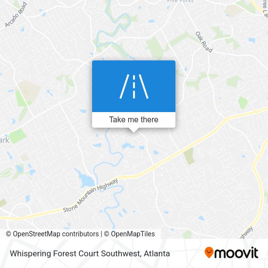 Whispering Forest Court Southwest map