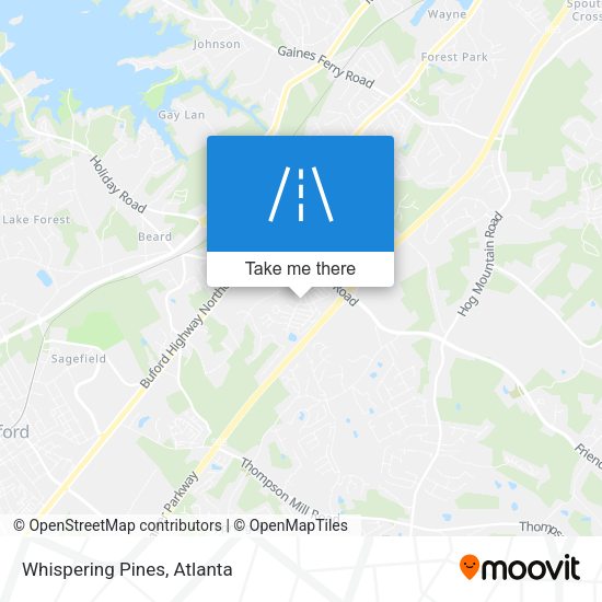 Mapa de Whispering Pines