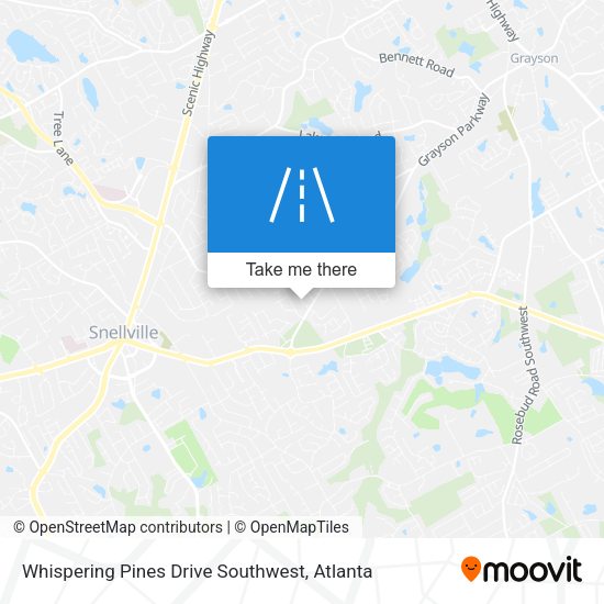 Mapa de Whispering Pines Drive Southwest