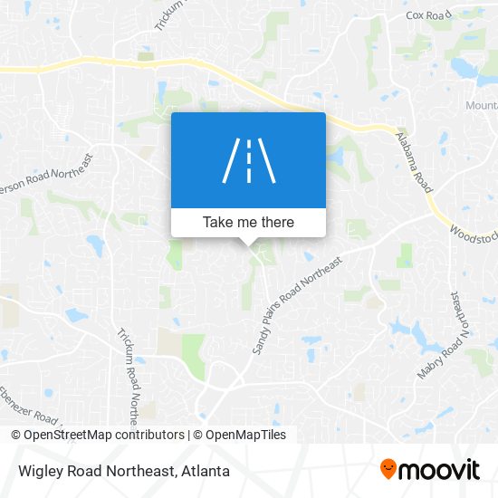 Mapa de Wigley Road Northeast