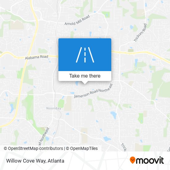 Willow Cove Way map