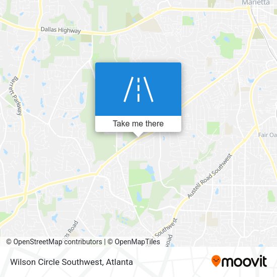 Wilson Circle Southwest map