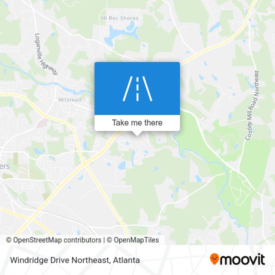 Windridge Drive Northeast map