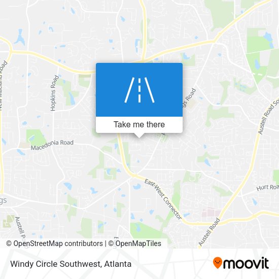 Windy Circle Southwest map