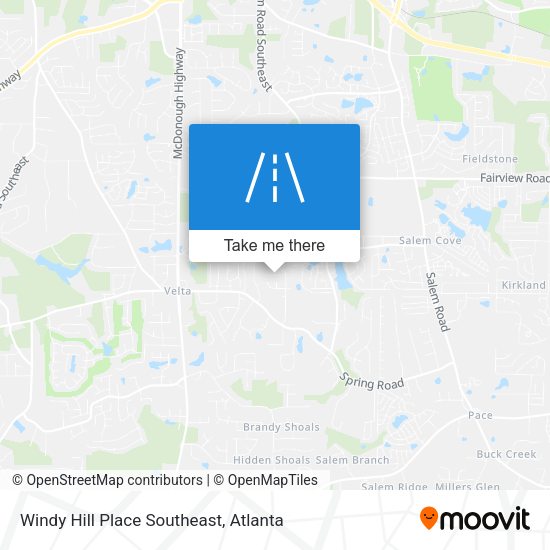 Mapa de Windy Hill Place Southeast