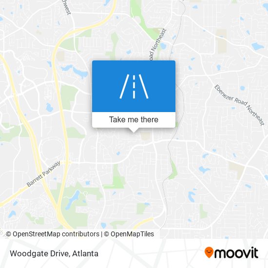 Woodgate Drive map