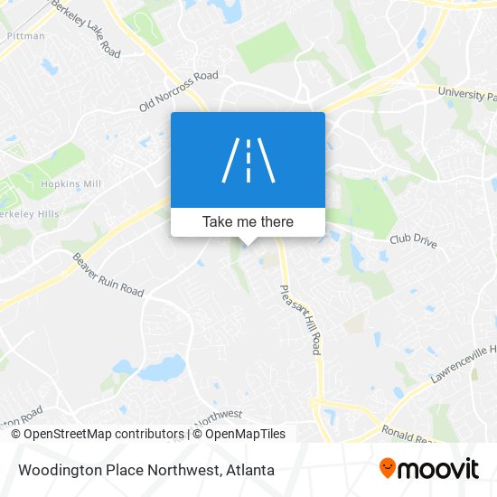 Mapa de Woodington Place Northwest