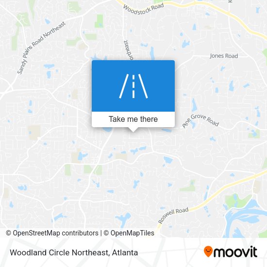 Mapa de Woodland Circle Northeast