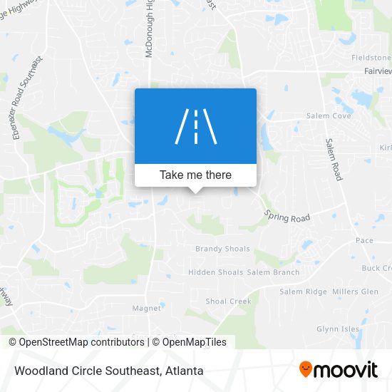 Mapa de Woodland Circle Southeast
