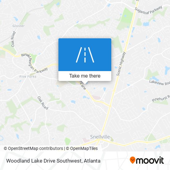 Mapa de Woodland Lake Drive Southwest