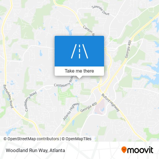 Woodland Run Way map