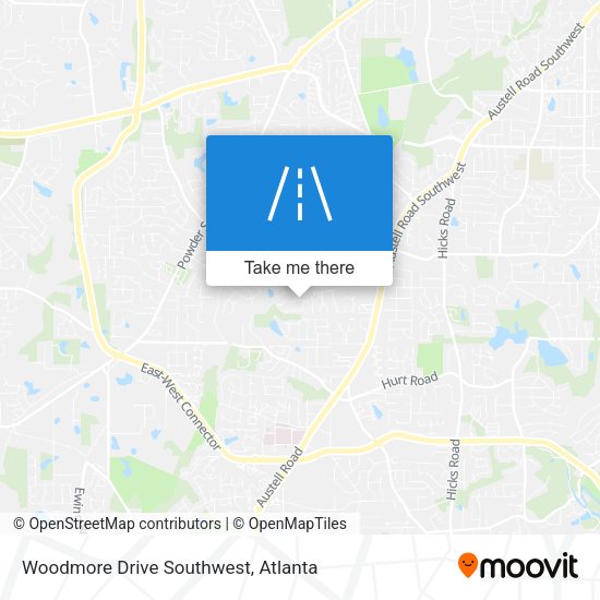 Mapa de Woodmore Drive Southwest