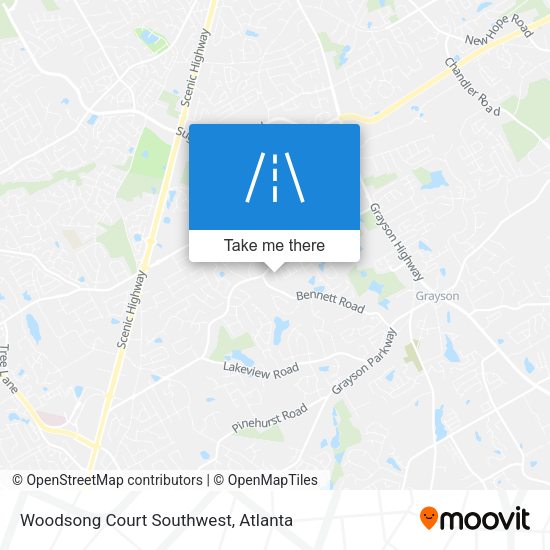 Woodsong Court Southwest map