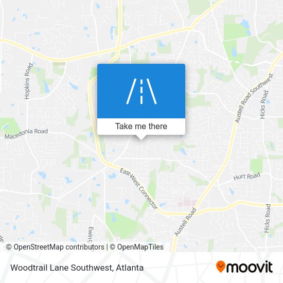 Woodtrail Lane Southwest map