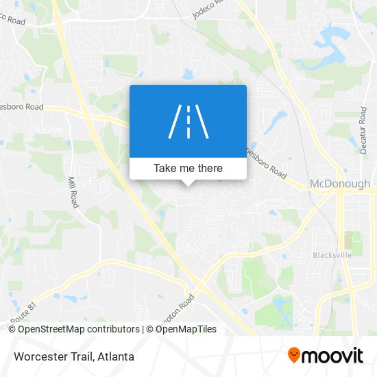 Mapa de Worcester Trail