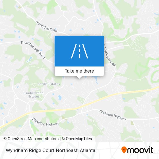 Mapa de Wyndham Ridge Court Northeast