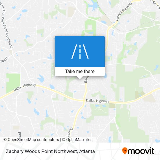 Zachary Woods Point Northwest map