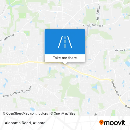 Alabama Road map