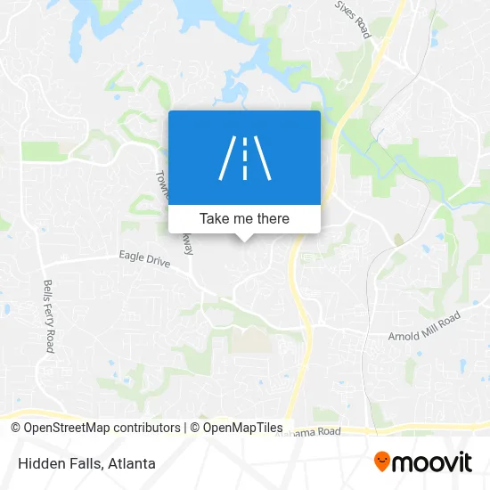 Hidden Falls map