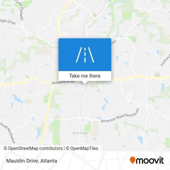 Mauldin Drive map