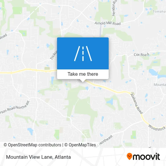 Mountain View Lane map