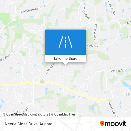 Neetle Close Drive map