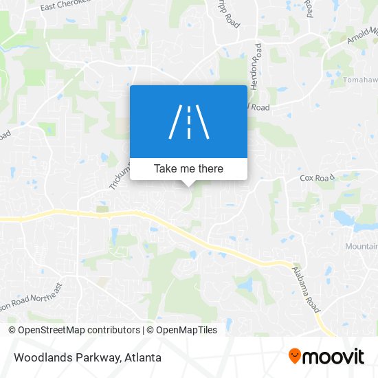 Mapa de Woodlands Parkway